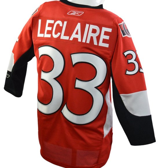 Ottawa Senators LECLAIRE #33 Youth Official Jersey Shirt Sz L/XL NHL CCM Reebok - Picture 1 of 7
